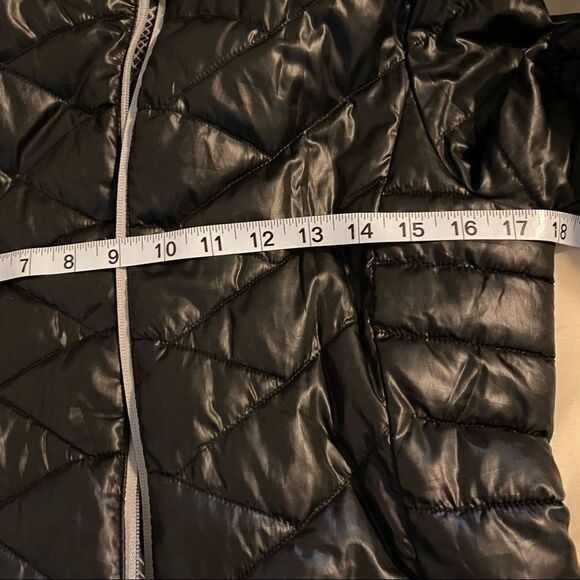 Women's alternative down puffer quilted black reversible Jacket S/M - Picture 8 of 12
